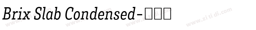 Brix Slab Condensed字体转换